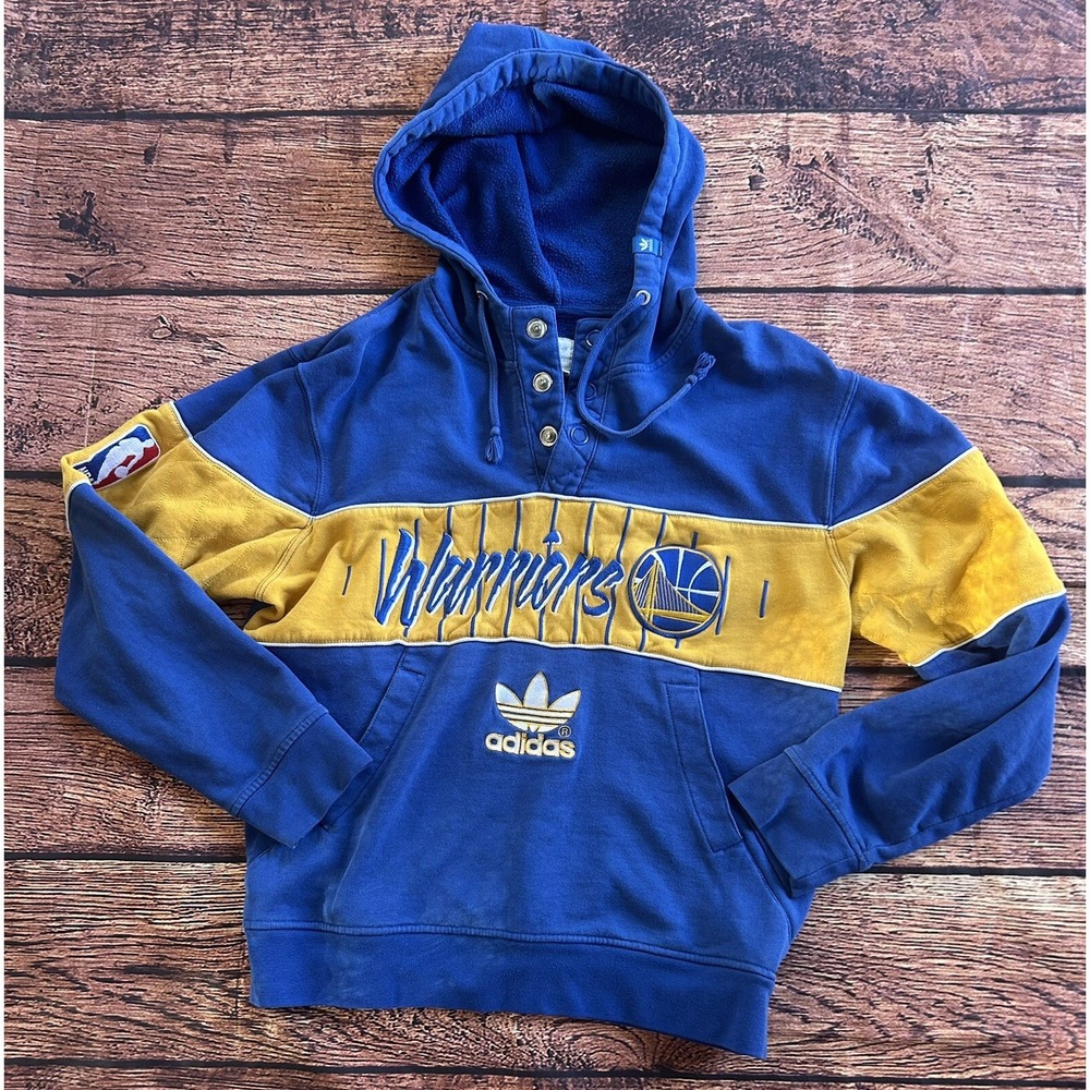 Golden State Warriors NBA Adidas Vintage Hoodie Mens Medium - Picture 5 of 9